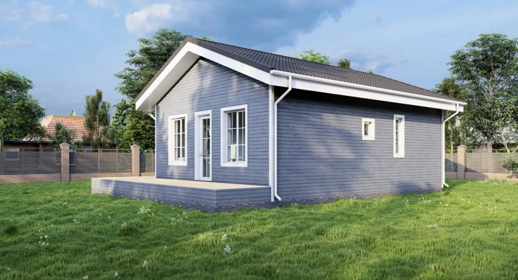 Загородный дом с террасой  7,0х9,5-99 м²